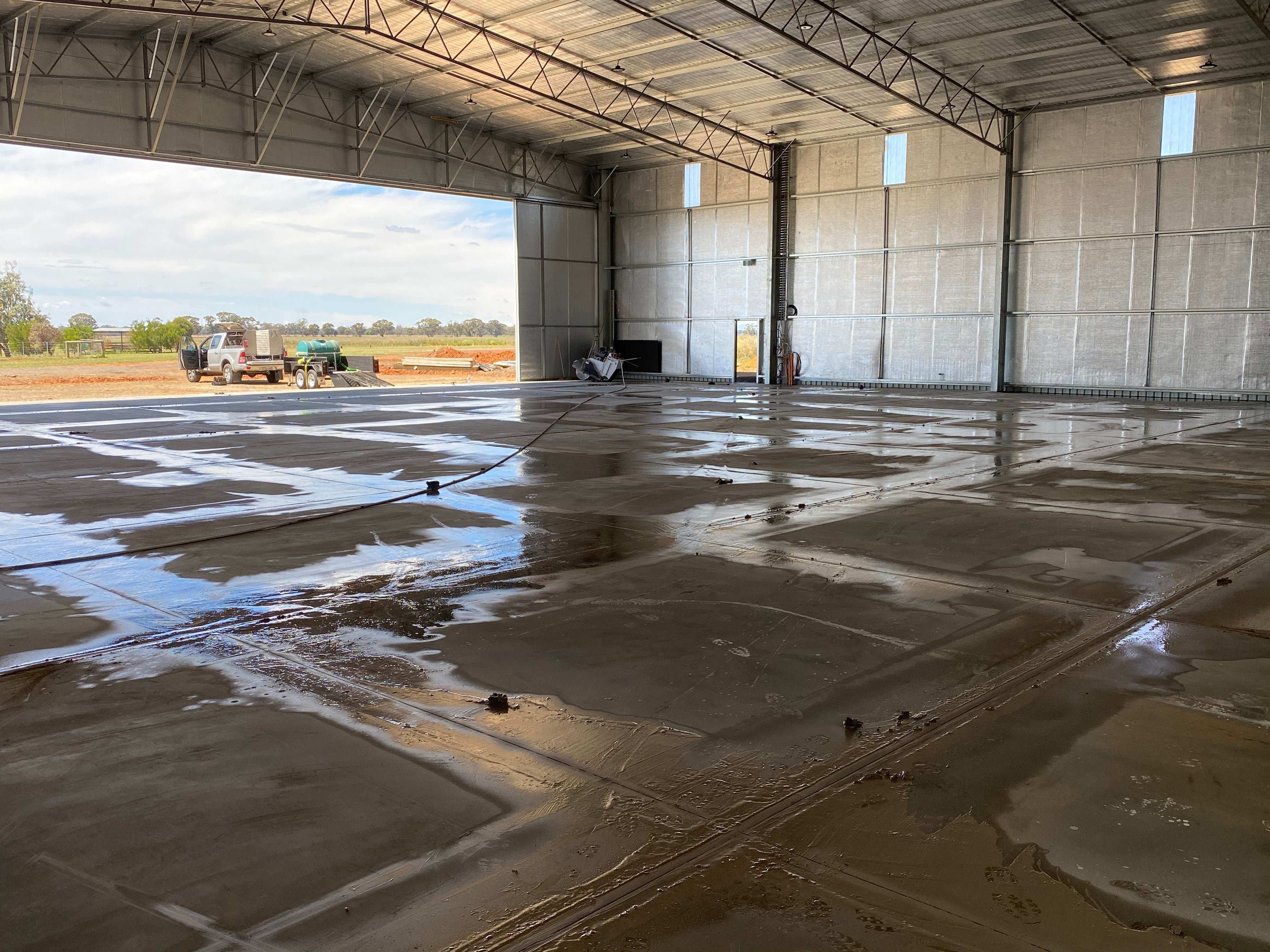 Completed job 30m x 30m Airplane Hanger